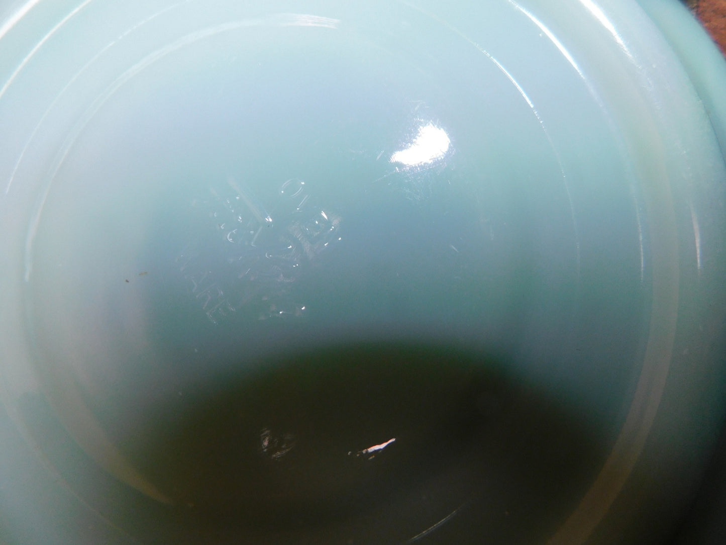 Jadeite Fire-King glass saucer VGU