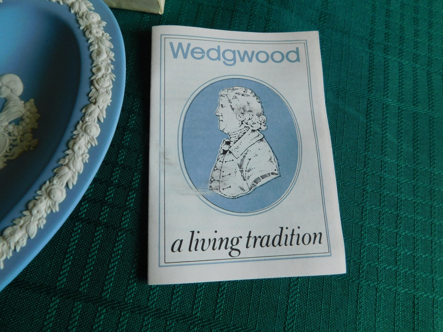 Wedgwood Royal Birth (1982) cream on blue heart dish original box mint condition