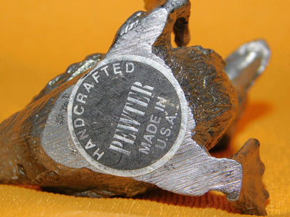 Solid pewter small Goose figure made in USA mint condition