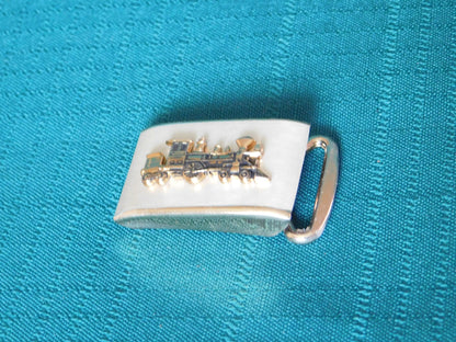 Train design belt buckle Hickok USA Zinc Alloy VGU