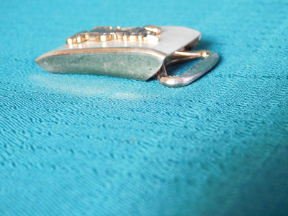 Train design belt buckle Hickok USA Zinc Alloy VGU