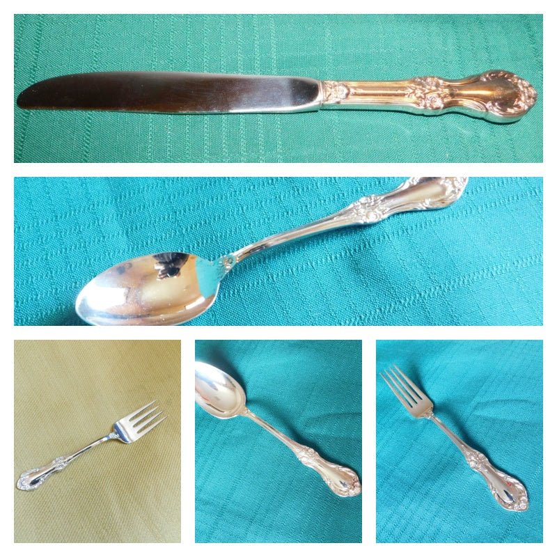1847 Rogers Bros. Wild Rose Silverplate Flatware – Antique Art Nouveau Pattern (1908)