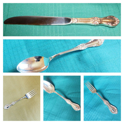 1847 Rogers Bros. Wild Rose Silverplate Flatware – Antique Art Nouveau Pattern (1908)