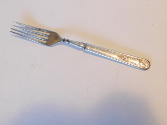 1847 Rogers Old Colony (1911) Indented Solid Handled Fork GUC