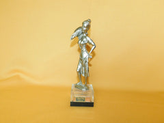 Peltro lady with bundle (Italy) pewter figurine on base mint condition