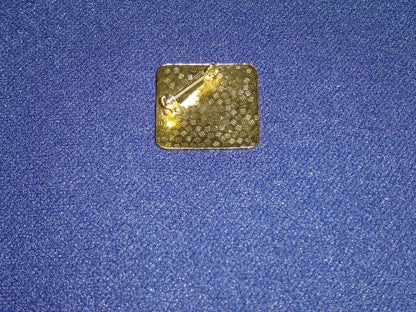 Square blue and green leaf pin VGU