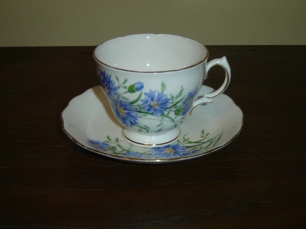 Royal Vale 7513 blue flower cup and saucer