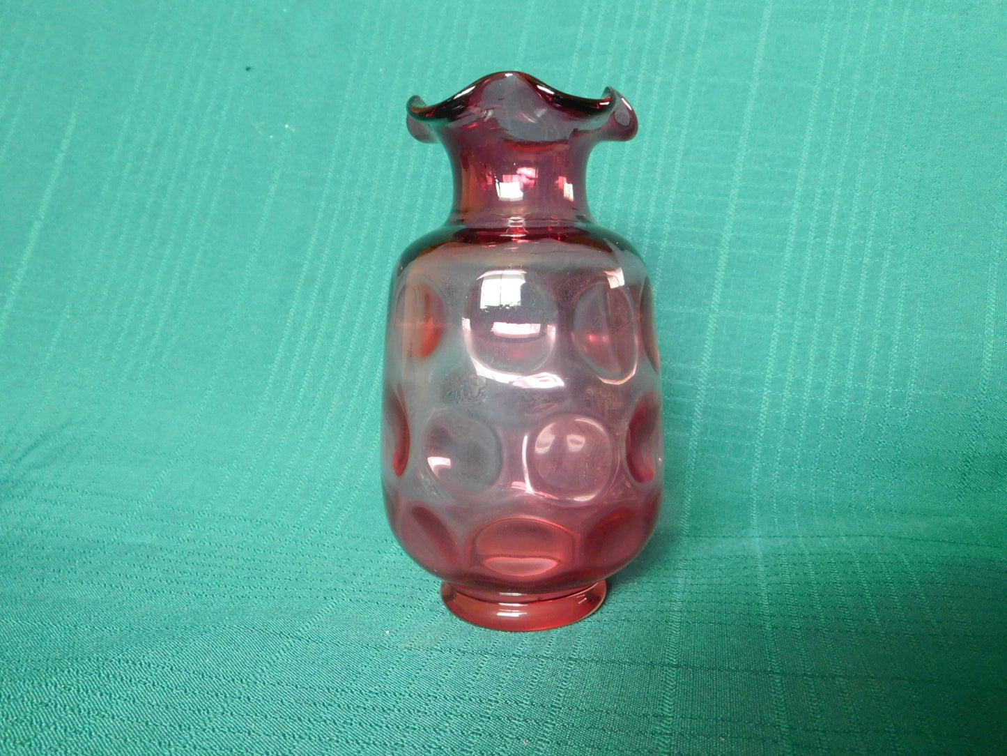 Exquisite Cranberry Glass vase near mint condition