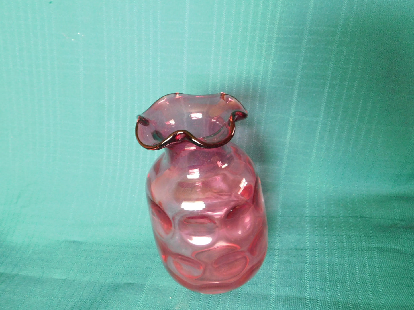 Exquisite Cranberry Glass vase near mint condition