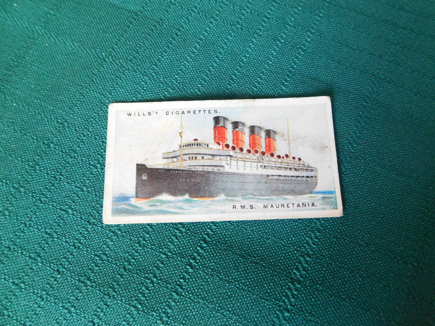 Wills's Cigarettes numbers 16 and 36 Merchant Ships (1925) tobacco cards