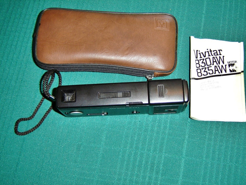 Vivitar TELE‑835AW 35mm Film Camera Set – Vintage Point‑and‑Shoot with Case & Manual
