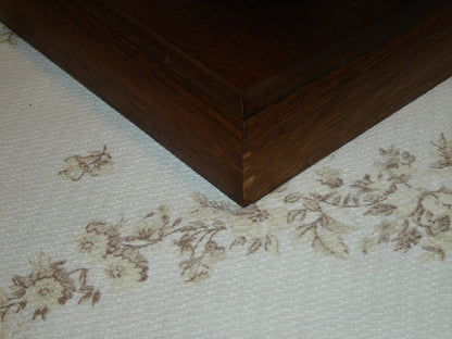 Vintage solid wood Duck double deck playing card box with cards VGU