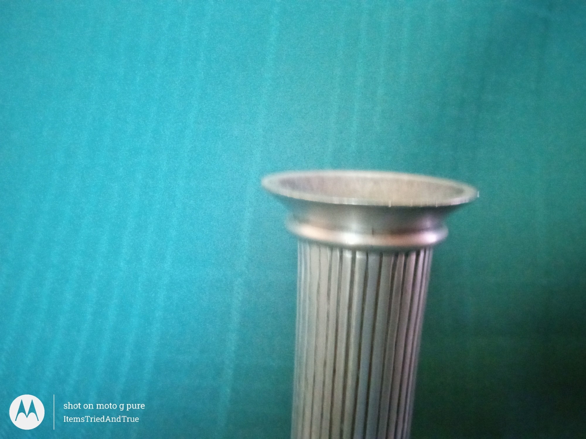 Seagull Pewter Fluted Column Candlestick – Acanthus Leaf Base Taper Candle Holder
