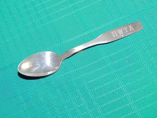 Silverplate HWTA souvenir collector demitasse spoon VGU