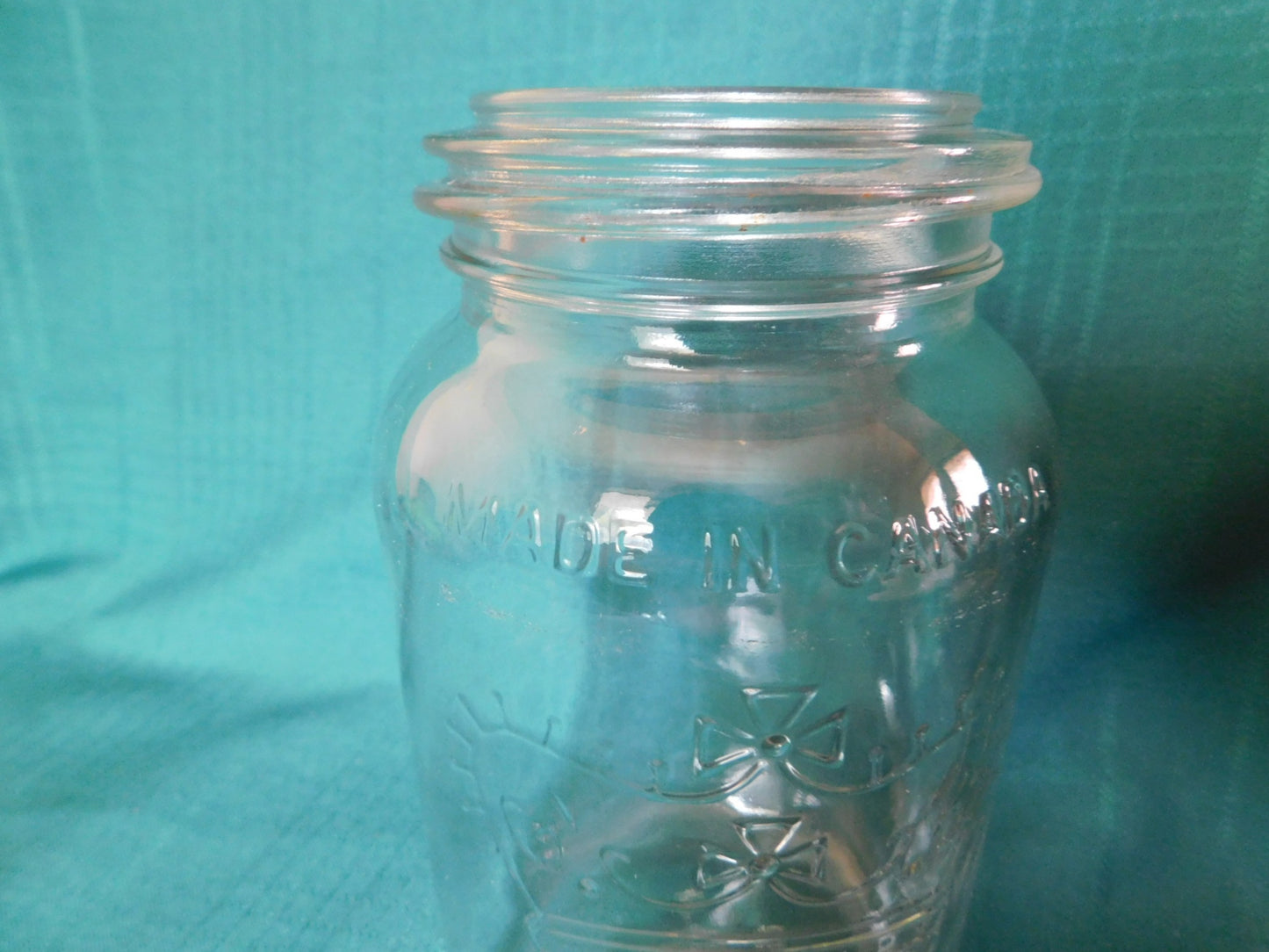 Crown brand mason jar 5 7 (Canada 1957) no lid GUC