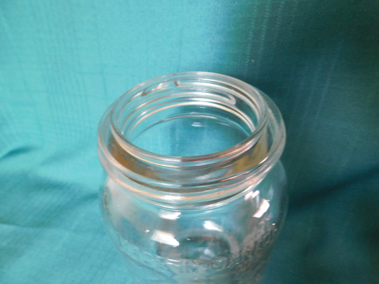 Crown brand mason jar 5 7 (Canada 1957) no lid GUC