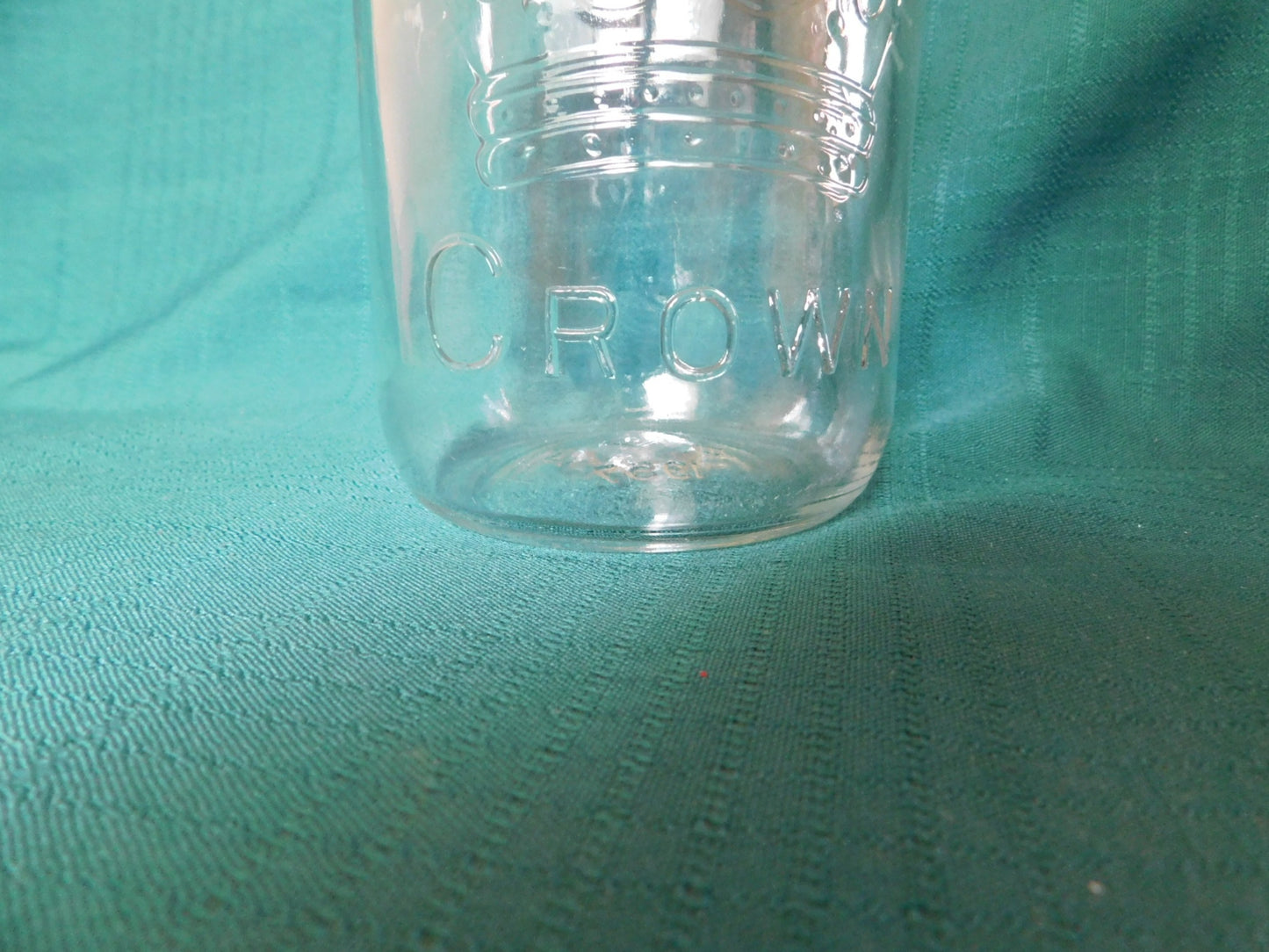 Crown brand mason jar 5 7 (Canada 1957) no lid GUC