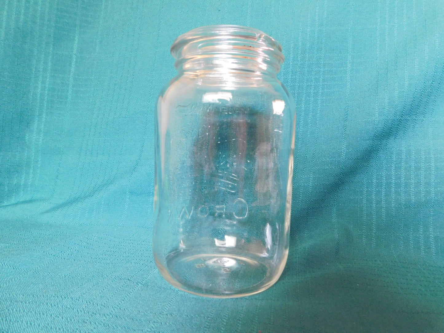 Crown brand mason jar 5 7 (Canada 1957) no lid GUC