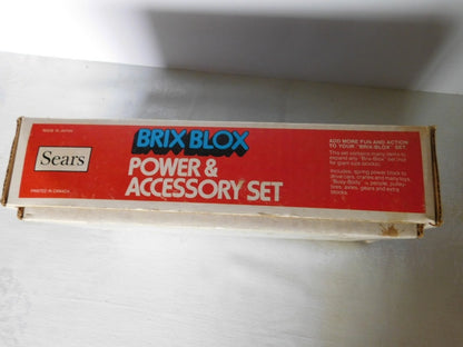 Vintage 125 piece Sears Brix Blox Power and Accessory set IB with manual