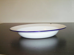 Vintage retro Graniteware 9 1/2 inch soup bowl GUC