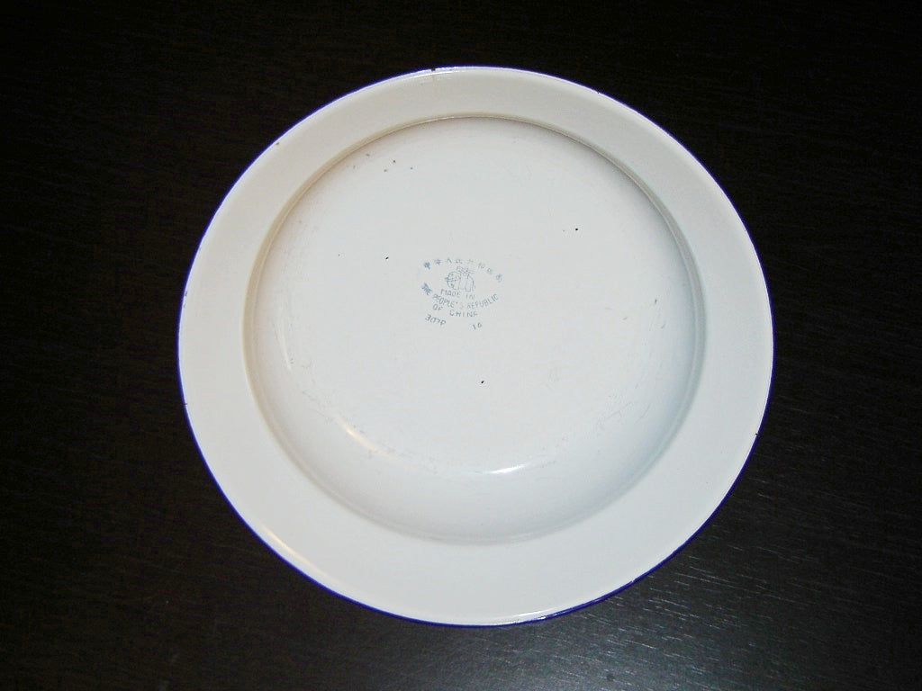 Vintage retro Graniteware 9 1/2 inch soup bowl GUC