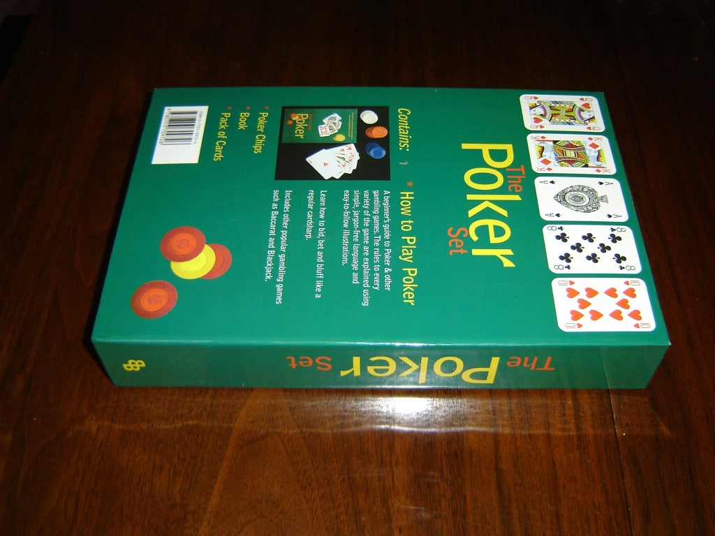 Poker set with cards and game book NIB