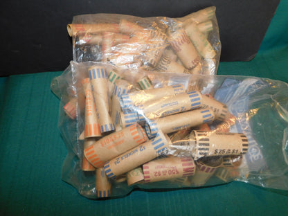 Assorted Paper Coin Wrappers – Preformed Tubes for Pennies, Nickels, Dimes, Quarters & More
