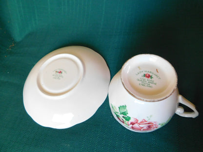 Queen Anne Lady Margaret cup and saucer VGU