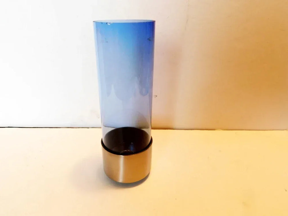 Blue shade candle holder