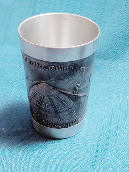 Degussa Pewter Cup – German Charcoal-Making Relief Scene