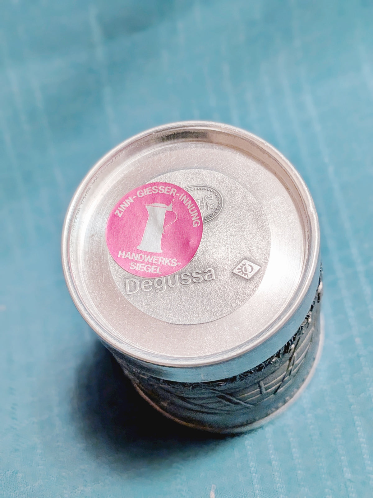 Degussa Pewter Cup – German Charcoal-Making Relief Scene