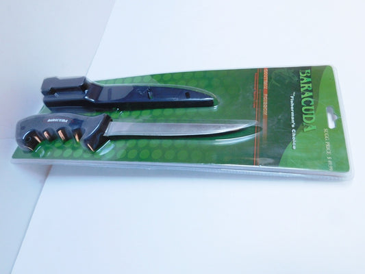 Baracuda brand fishing knife with sheath new in package