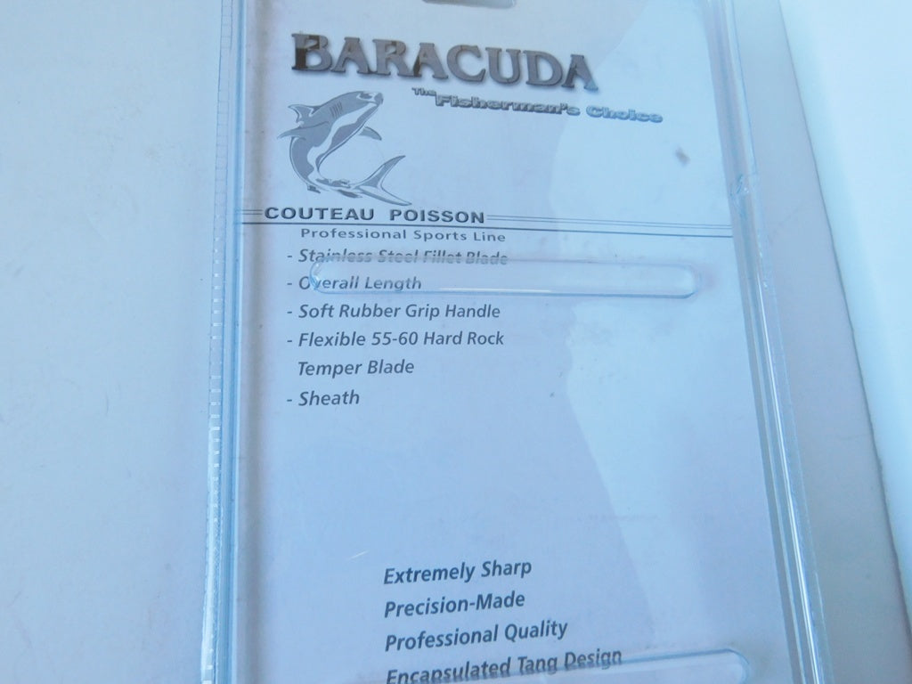 Baracuda brand fishing knife with sheath new in package