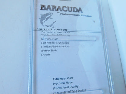 Baracuda brand fishing knife with sheath new in package