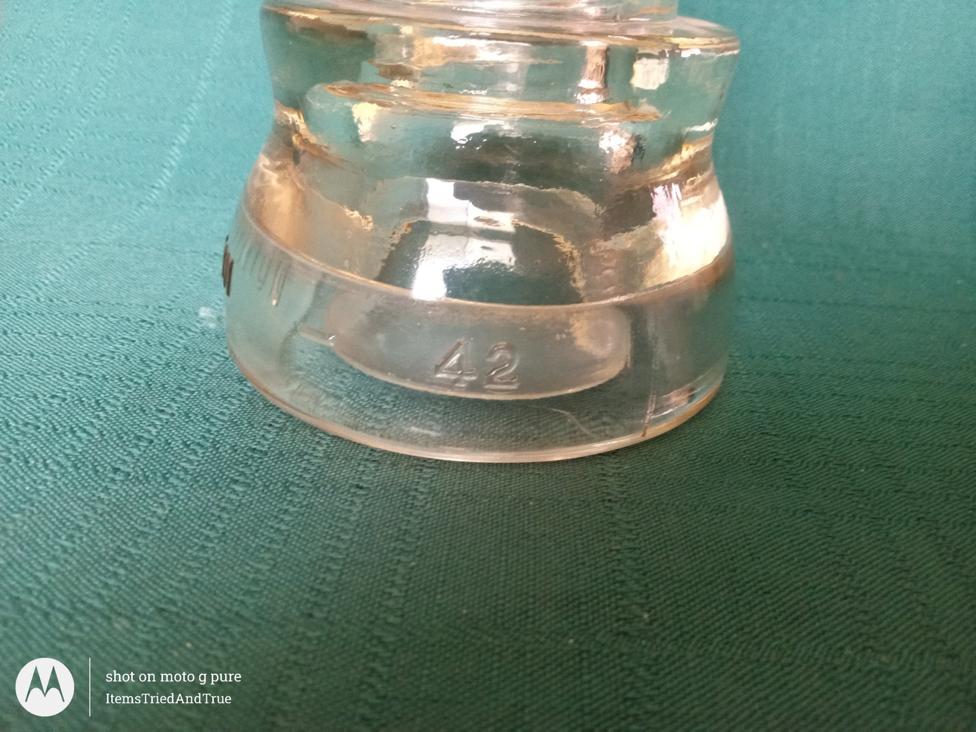 Dominion Glass Telegraph Insulator – Clear Vintage Canadian Utility Collectible
