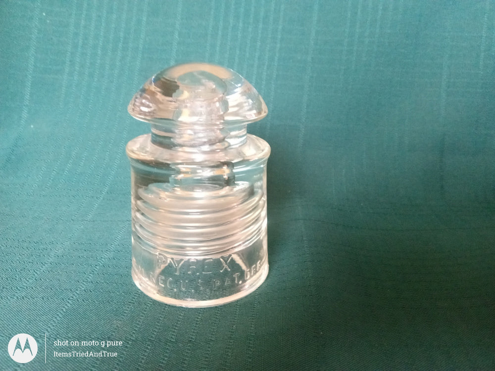 Vintage Pyrex / Hemingray Clear Glass Insulator – Industrial Telegraph Collectible