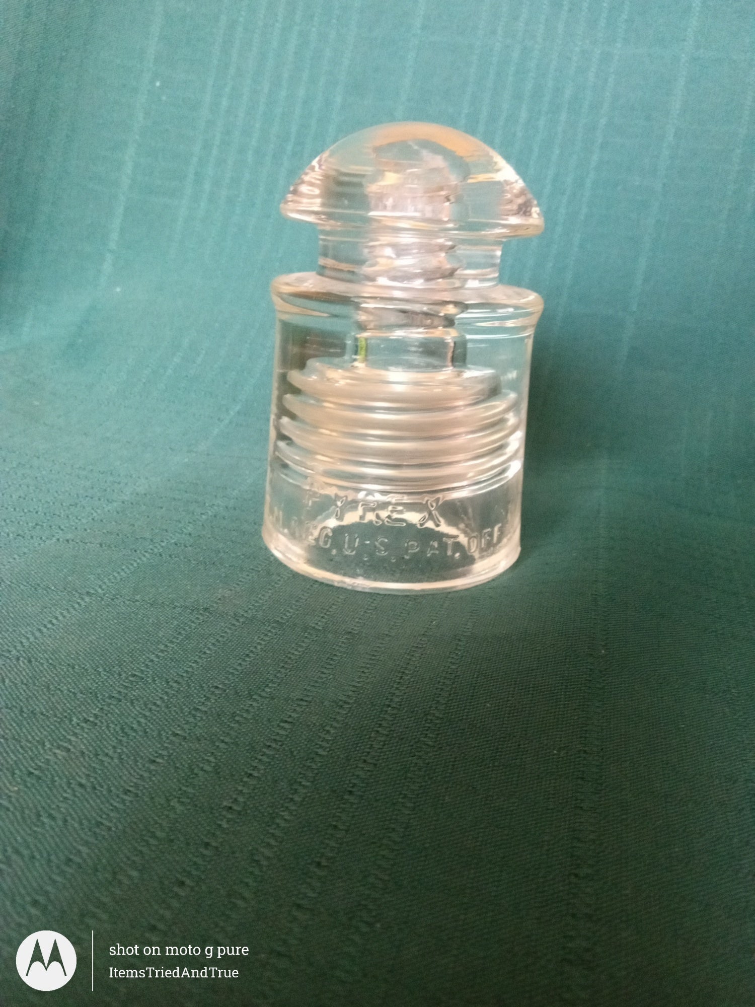 Vintage Pyrex / Hemingray Clear Glass Insulator – Industrial Telegraph Collectible