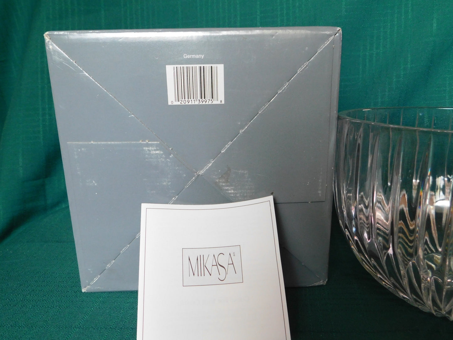 Mikasa Park Lane (1987) lead crystal bowl new in box new old stock