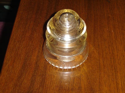 Vintage clear glass Dominion 13 insulator