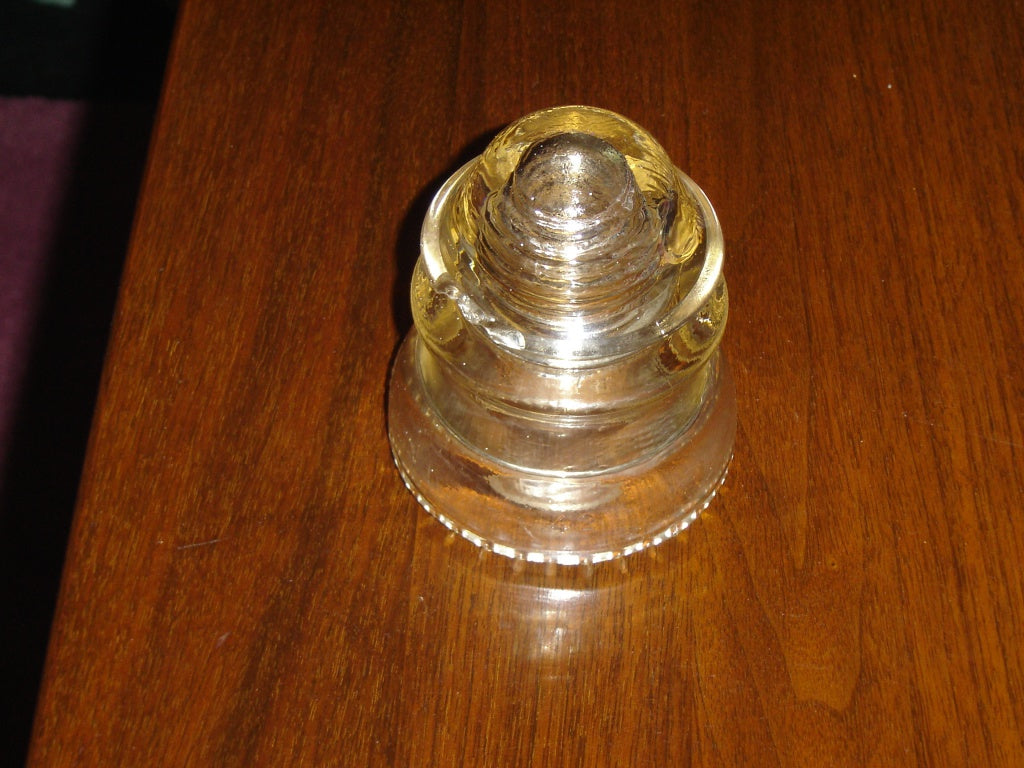 Vintage clear glass Dominion 13 insulator