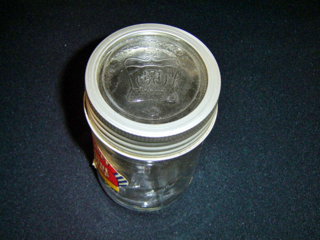 Banquet Peanut Butter Jar with Crown Mason Jar – Vintage Canadian Kitchenware