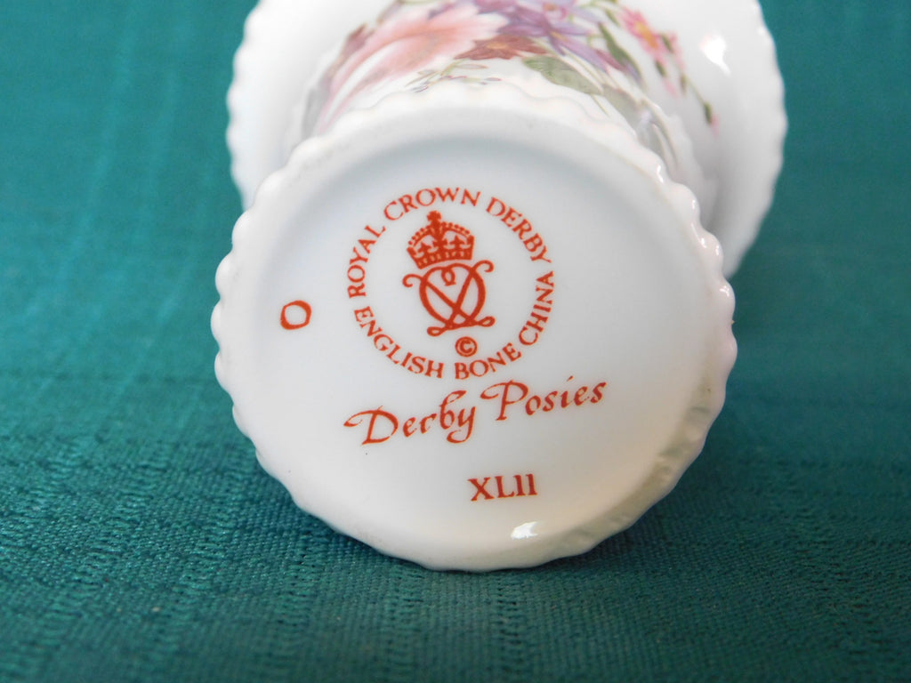 Royal Crown Derby 2 inch mini bud vase Derby Posies (2003) near mint condition