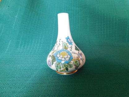 Spode 19 blue floral mini bud vase mint condition