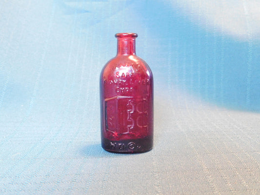 Vintage Frank's Kidney Liver cure ruby bottle mint condition