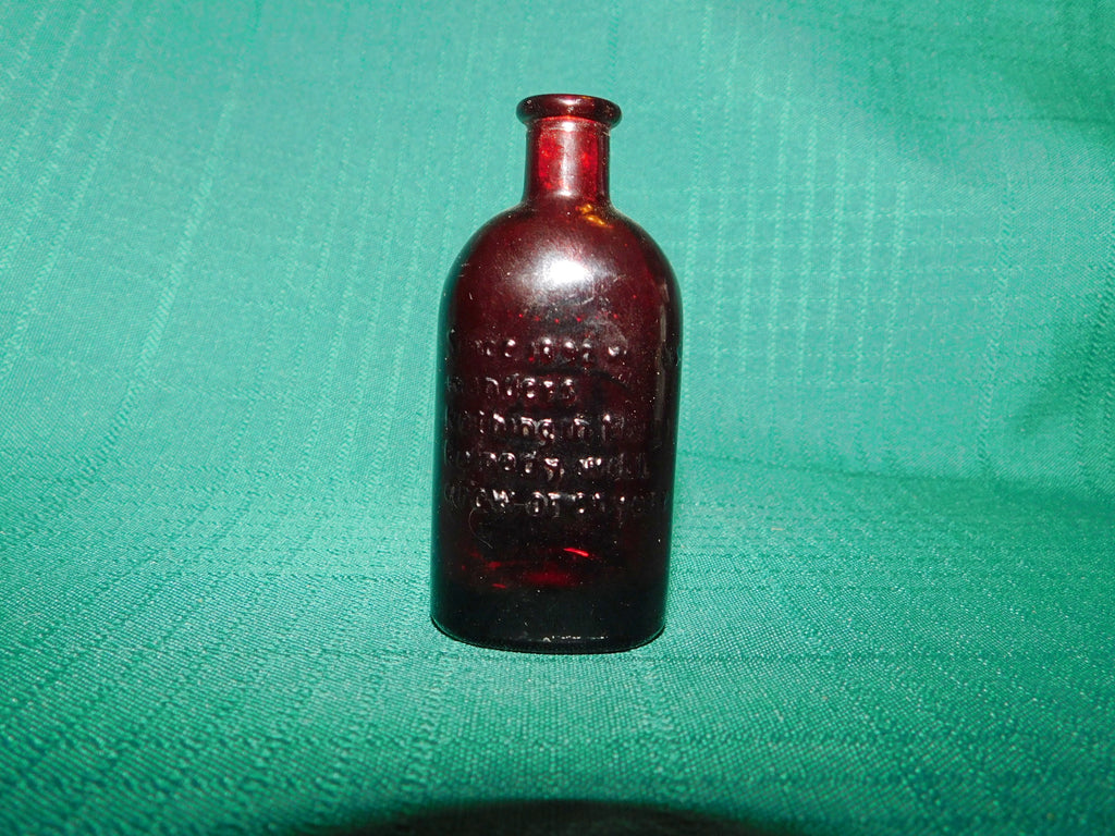 Vintage Frank's Kidney Liver cure ruby bottle mint condition