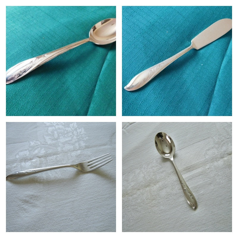 1847 Rogers Bros. Springtime (1957) Silverplate Flatware – Vintage Floral Elegance