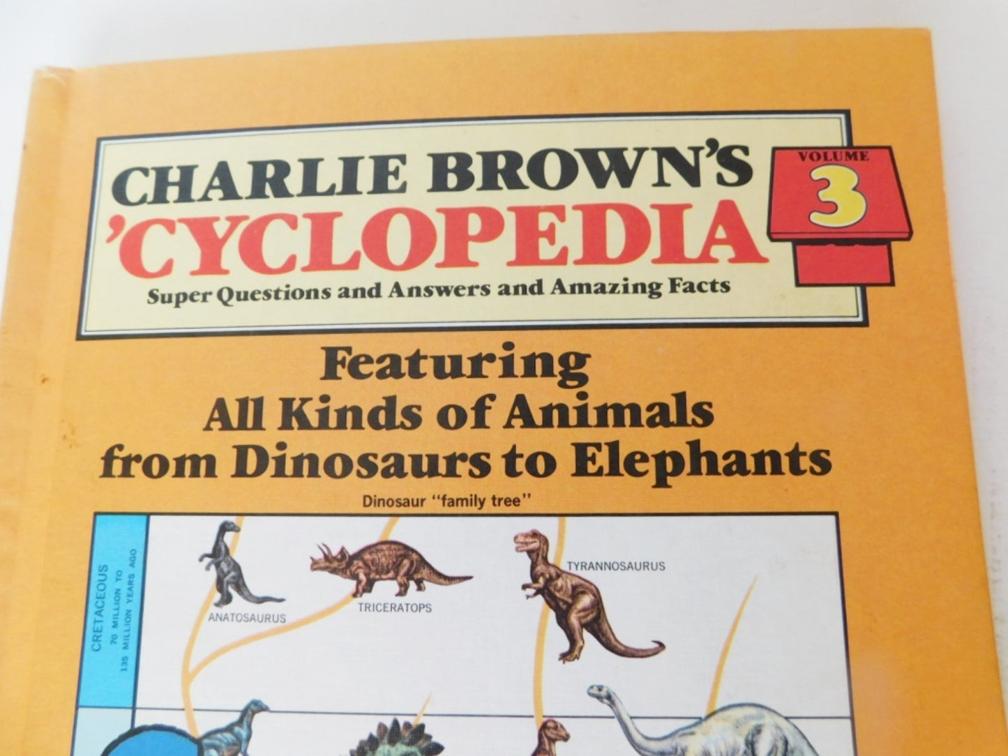 Charlie Brown's 'Cyclopedia Vol 3 (1980) Animals Dinosaurs to Elephants VGU