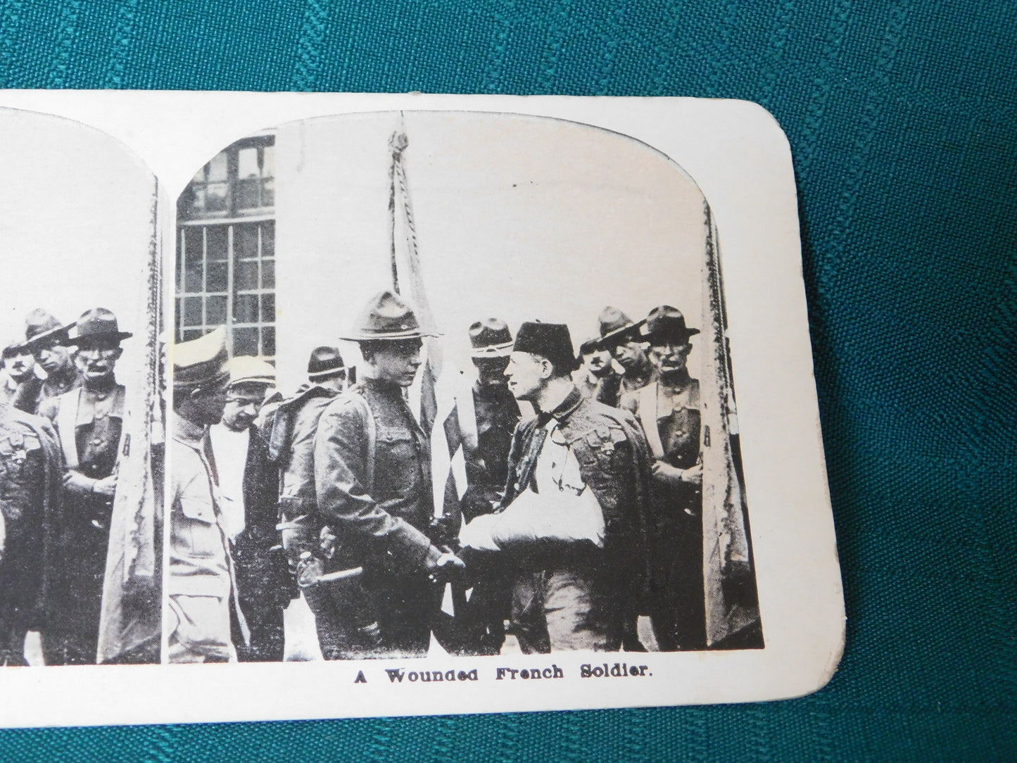 WW1 military stereotype card French soldier