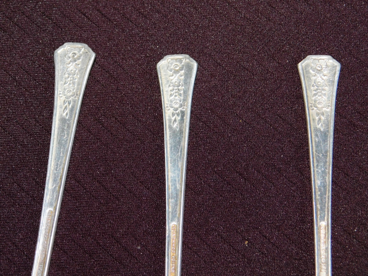 Mixed 10 piece lot of silverplate teaspoons for repurpose or reuse