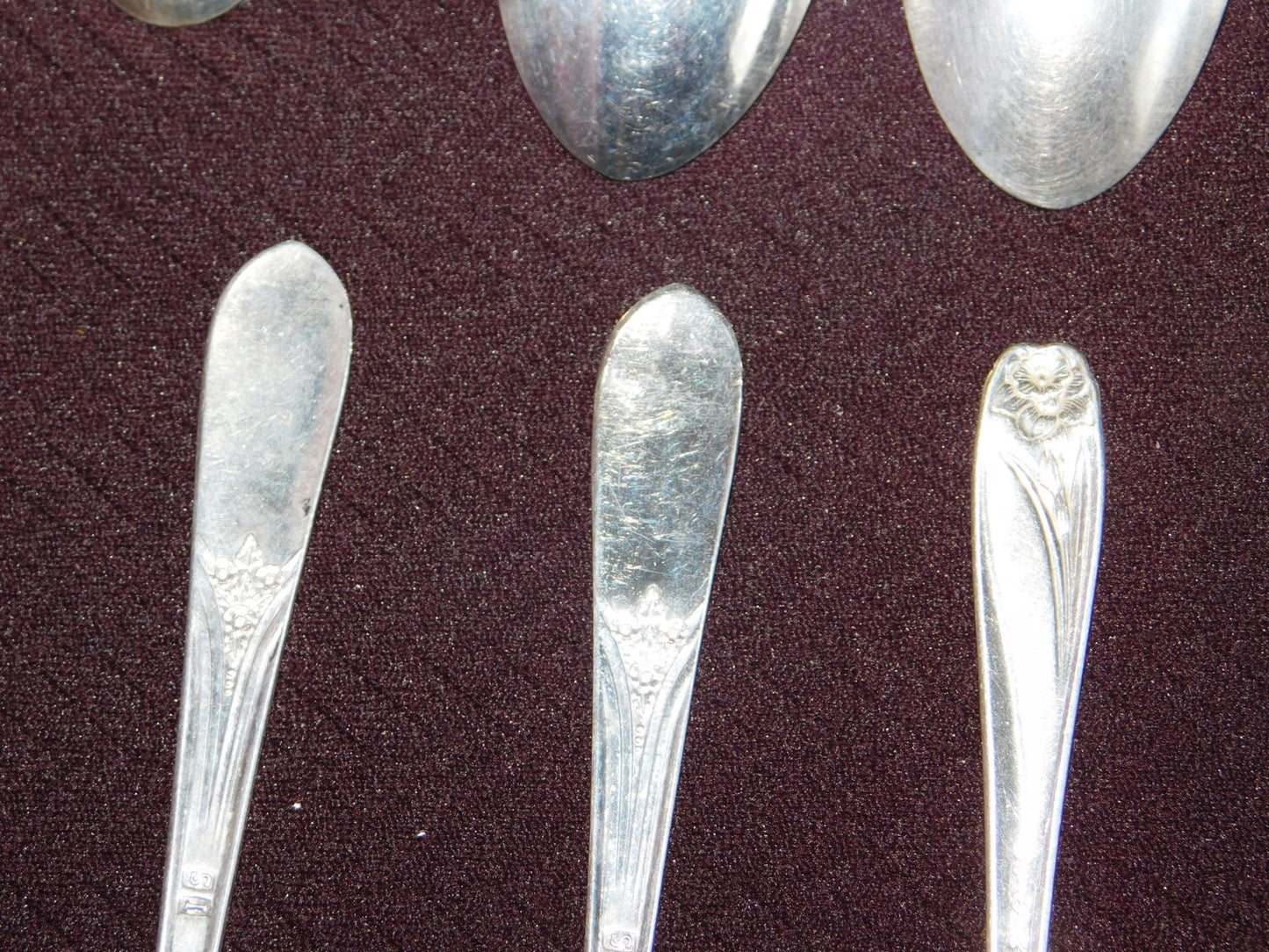 Mixed 10 piece lot of silverplate teaspoons for repurpose or reuse